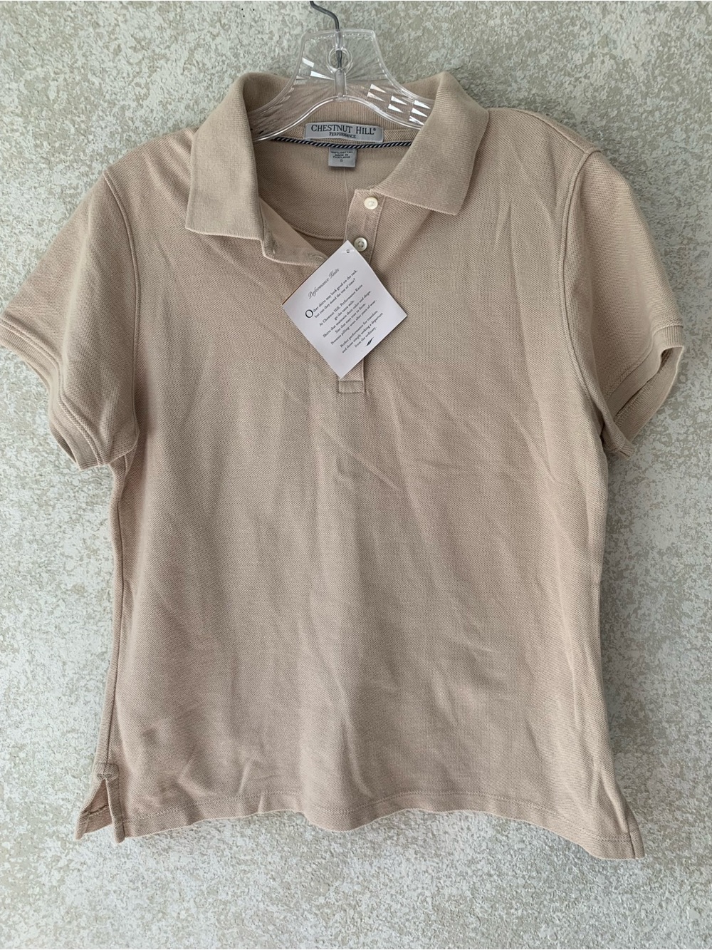 Chestnut Hill Girls' Short-Sleeve Polo in Beige